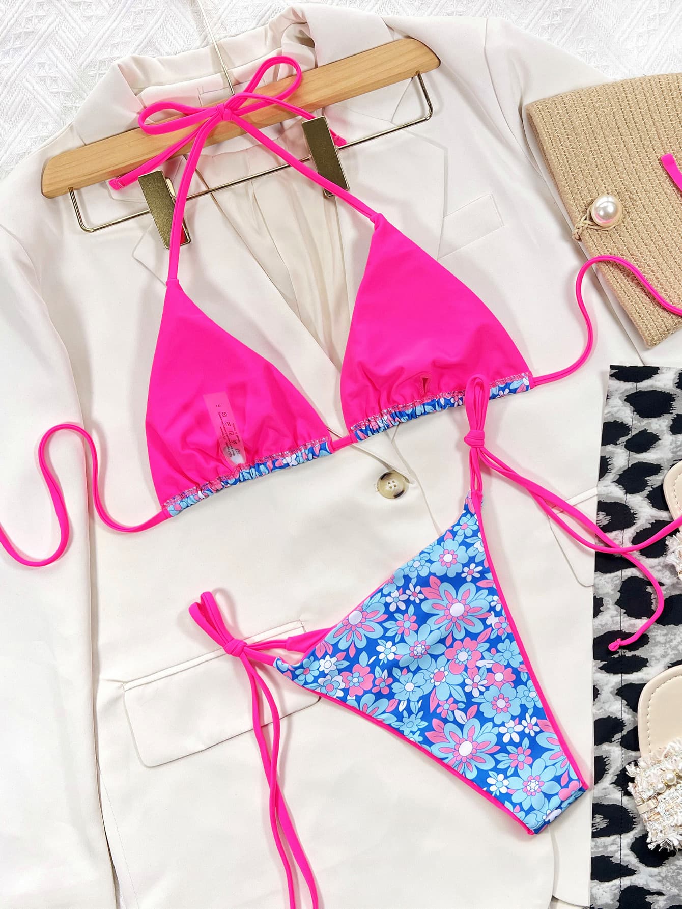 ★SWIMCITY☆Daphne bikini Daphne Luxe Ribbed Bikini Bottom Marina Blue | Solid & Striped